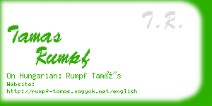tamas rumpf business card